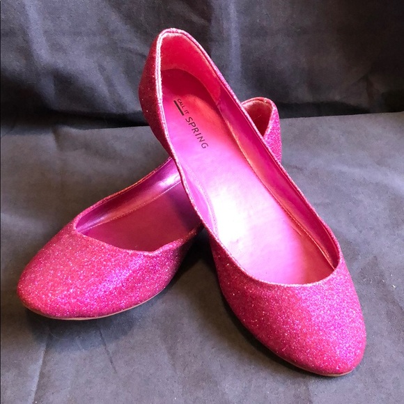 2 for 40$ Call It Spring - Pink Sparkly Flats